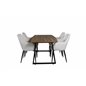 Inca Dining Table - 160/200*85*H75 - Oak / Black, Comfort Dining Chair - Beige / Black_4