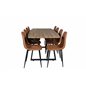 Inca Dining Table - 160/200*85*H75 - Oak / Black, Polar Dining Chair - Brown / Black _8