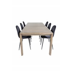 Slider Extention Table - Smoked Oak - 170, 40, 40cm , Polar Dining Chair - Black legs / Black Velvet (ersätter 19902-888)_6