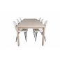 Slider Extention Table - White Wash - 170, 40, 40cm , Polar Fluff Dining Chair - Black Legs - White Teddy _6