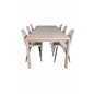 Slider Extension Table - White Wash - 170, 40, 40 cm, Polar-ruokailutuoli - Mustat jalat / Beige Velvet (korvaa 19902-880) _6