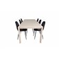 Slider Extension Table - White Wash - 170, 40, 40 cm, Polar-ruokailutuoli - Mustat jalat / Black Velvet (korvaa 19902-888) _6