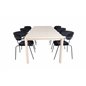 Slider Extention Table , White Wash , 170+40+40cm +Arrow armchair , Black Legs , Black Velvet_6