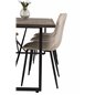 Padang Dining Table - 250*100*H76 - Dark Teak / Black, Polar Dining Chair- Black legs / Beige Velvet (ersätter 19902-880)_6