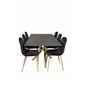 Piazza Dining Table - 180*90*75 - Spraystone / Oak, Polar Dining Chair - Black / Oak_6