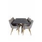 Piazza Dining Table - 180*90*75 - Spraystone / Oak, Plaza Dining Chair - Light Grey / Oak_6