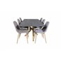 Piazza Dining Table - 180*90*75 - Spraystone / Oak, Polar Dining Chair - Grey / Oak_6