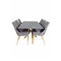 Piazza Dining Table - 180*90*75 - Spraystone / Oak, Leone Dining Chair - Dark Grey / Oak_6