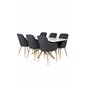 Piazza Dining Table - 180*90*75 - White / Oak, Comfort Dining Chair - Black / Oak_6