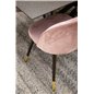 Piazza Dining Table - 180*90*75 - spraystone / Black, Velvet Dining Chair Brass - Pink / Black_6