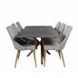 Piazza Dining Table - 180*90*75 - Spraystone / Oak, Leone Dining Chair - Light Grey / Oak_6