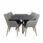 Piazza Dining Table - 180*90*75 - spraystone / Black, Comfort Dining Chair - Light Grey / Oak_6