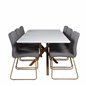 Piazza Dining Table - 180*90*75 - White / Oak, Mace Dining Chair - Grey / Oak_6