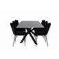 Piazza Dining Table , Black Grey Veneer+Limhamn Light , Chair , Black Velvet_6