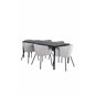 Pelle Dining Table - Black / black Black+Berit Chair - Black / Beige Velvet_6