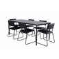 Pelle Dining Table - Black / black Black+Kenth Chair - Black / Black PU_6