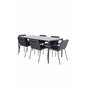 Pelle Dining Table - Black / black Black+Tvist Chair - Black / Black PU_6