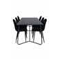 Pippi Dining Table , Black Black Veneer+Polar Dining Chair , Black legs Black Velvet (ers√§tter 19902,888)_6