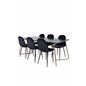 Pippi Spisebord, Distressed Copper Black Finer + Polar Dining Chair, Sorte ben Black Velvet (erstattet 19902.888) _6