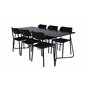 Pippi Dining Table , Black Black Veneer+Polly Dining Chair , Black Black_6