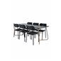Pippi Dining Table , Distressed Copper Black Veneer+Polly Dining Chair , Black Black_6