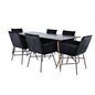 Pippi Dining Table , Distressed Copper Black Veneer+Pippi Chair , Black Black Velvet_6