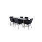 Pippi Spisebord, Distressed Copper Black Finer + Pippi Chair, Black Black Velvet_6