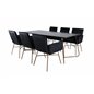 Pippi Dining Table , Distressed Copper Black Veneer+Pippi Chair , Distressed Copper Black Velvet_6