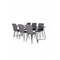 Pippi Dining Table - Black / Black Veneer+Windu Lyx Chair - Black / Grey Micro Fibre_6