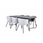 Pippi Dining Table - Black / Black Veneer+Berit Chair - Black / Light Grey Velvet_6