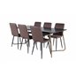 Peppi ruokapöytä, Distressed Copper Black Viner + Window Luxury tuoli, musta ruskea mikrokuitu_6