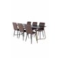 Pippi Dining Table , Distressed Copper Black Veneer+Windu Lyx Chair , Black Brown Micro Fibre_6