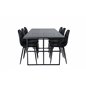 Leif Dining Table , Black Black smoked smoked Glass+Polar Dining Chair , Black Black_6