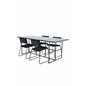 Leif Dining Table - Black / Black smoked smoked Glass+Kenth Chair - Black / Black Velvet_4