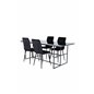 Leif Dining Table - Black / Black smoked smoked Glass+Windu Lyx Chair - Black / Black Velvet_4