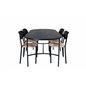 Skate Oval Dining Table , Black Black Veneer+Polly Dining Chair , Nature Black_4