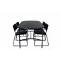 Skate Oval Dining Table , Black Black Veneer+Kenth Chair , Black Black Velvet_4