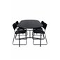 Skate Oval Dining Table , Black Black Veneer+Kenth Chair , Black Black Velvet_4