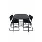 Skate Oval Dining Table , Black Black Veneer+Kenth Chair , Black Black PU_4