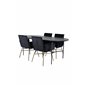 Skate Oval Dining Table - Black / Black Veneer+Pippi Chair - Distressed Copper / Black Velvet_4