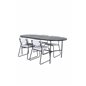 Skate Oval Dining Table - Black / Black Veneer+Kenth Chair - Black / Light Grey Velvet_4