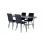 Skate Oval Dining Table - Black / Black Veneer+Windu Lyx Chair - Black / Black Velvet_4