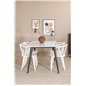 Jimmy Dining Table , Black White HPL+Bullerbyn Windsor Dining Chair , White_4