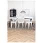 Jimmy Dining Table , Black White HPL+Bullerbyn Windsor Dining Chair , White_6