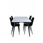 Jimmy Dining Table , Black White HPL+Polar Dining Chair , Black legs Black Velvet (ers√§tter 19902,888)_4