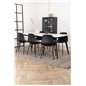 Jimmy Spisebord, Sort Hvid HPL + Arctic Dining Chair, Sorte Ben, Sort Pla stic_6