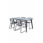Jimmy Dining Table - Black / White HPL+Kenth Chair - Black / Light Grey Velvet_4