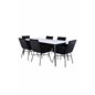 Jimmy Dining Table - Black / White HPL+Pippi Chair - Black / Black Velvet_6