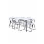 Jimmy Dining Table - Black / White HPL+Kenth Chair - Black / Light Grey Velvet_6