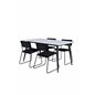 Jimmy Dining Table - Black / White HPL+Kenth Chair - Black / Black Velvet_4